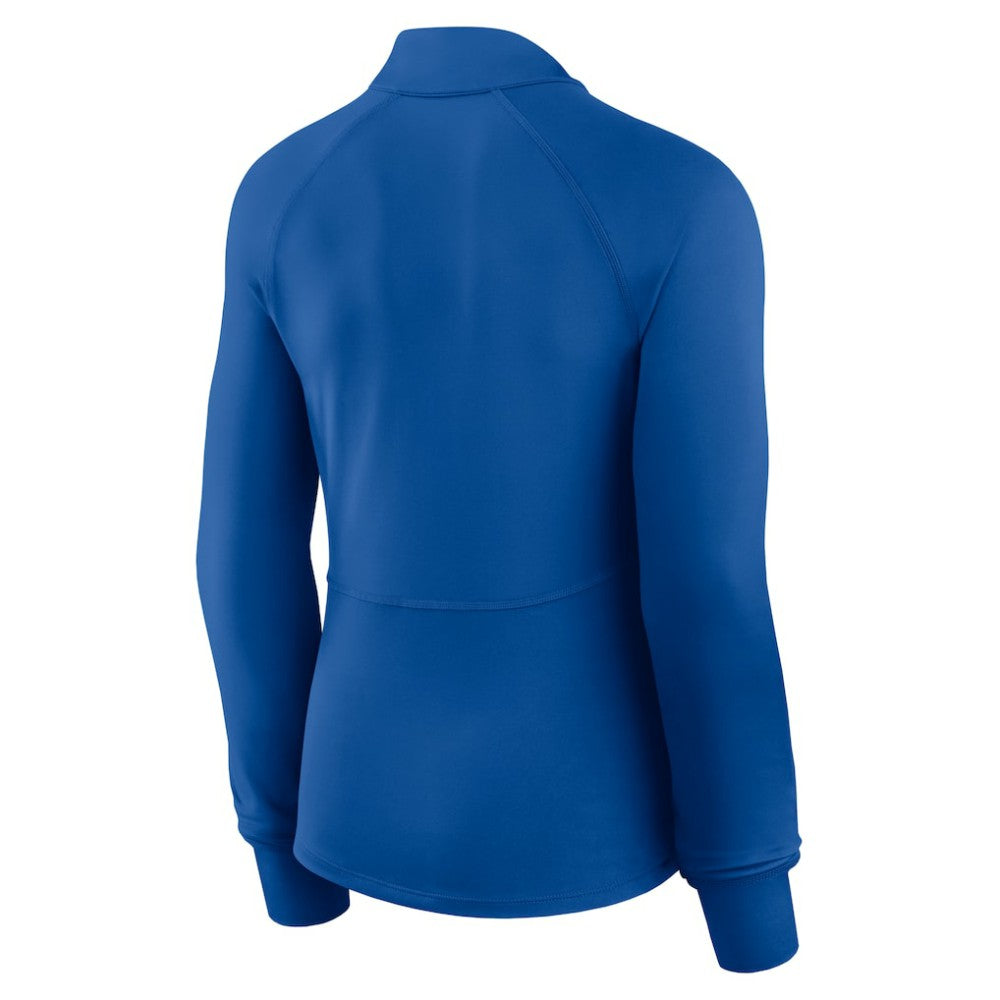 Chicago Cubs Women's Elements Raglan Tri-Blend Quarter-Zip Top Royal
