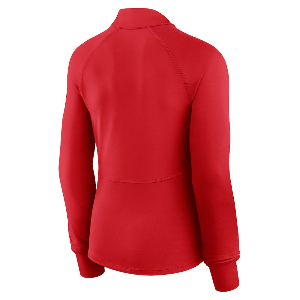Philadelphia Phillies Women's Elements Raglan Tri-Blend Quarter-Zip Top Red