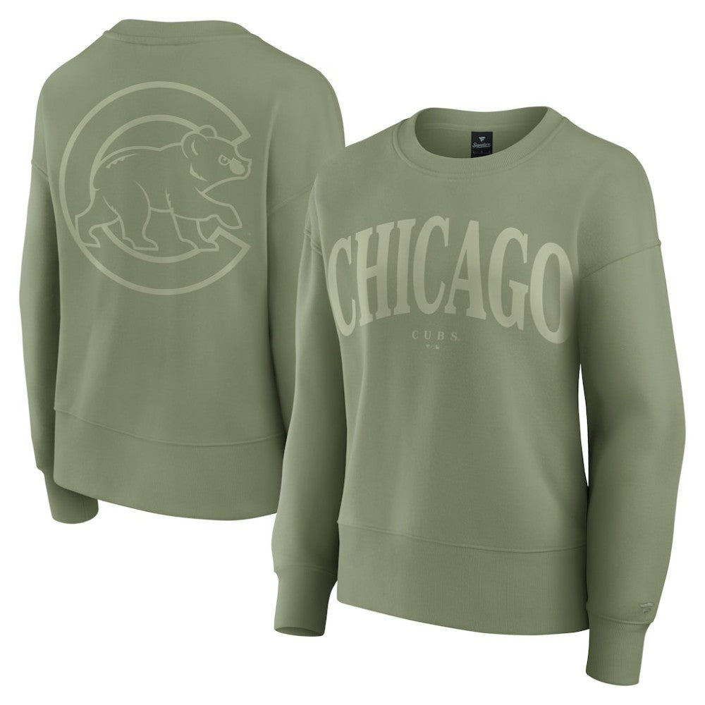 Chicago Cubs Women's Elements Flow Pullover Sweatshirt Green