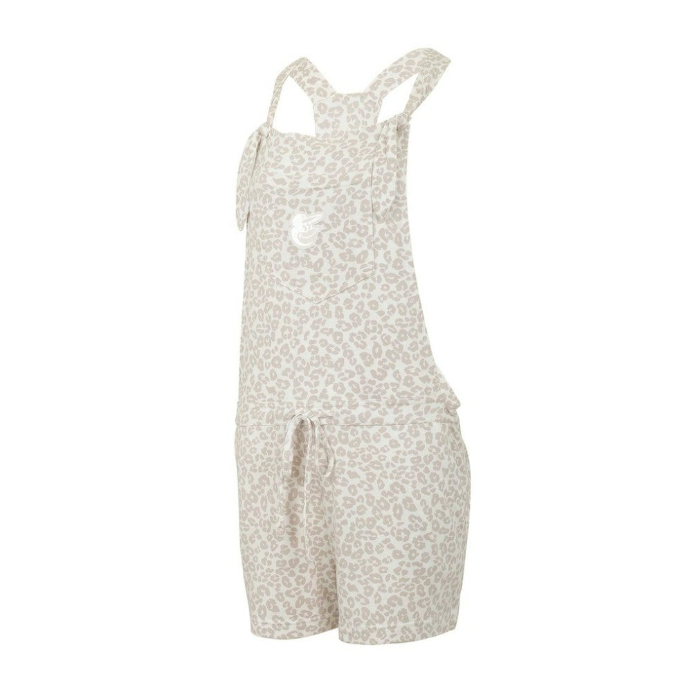 Baltimore Orioles Concepts Sport Women's Montana Hacci Knit Romper Overalls Cream