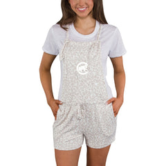 Chicago Cubs Concepts Sport Women's Montana Hacci Knit Romper Overalls Cream