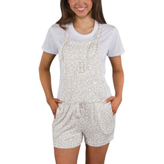 Boston Red Sox Concepts Sport Women's Montana Hacci Knit Romper Overalls Cream