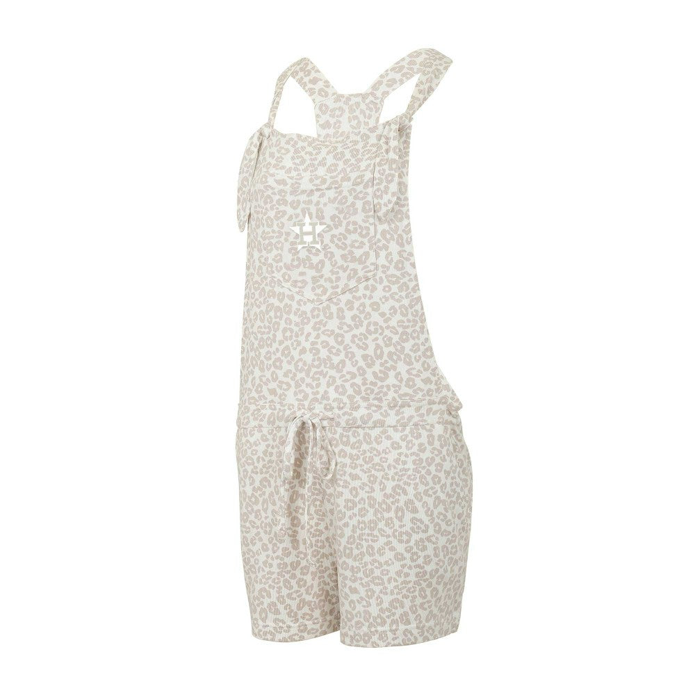 Houston Astros Concepts Sport Women's Montana Hacci Knit Romper Overalls Cream