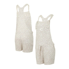 Cincinnati Reds Concepts Sport Women's Montana Hacci Knit Romper Overalls Cream