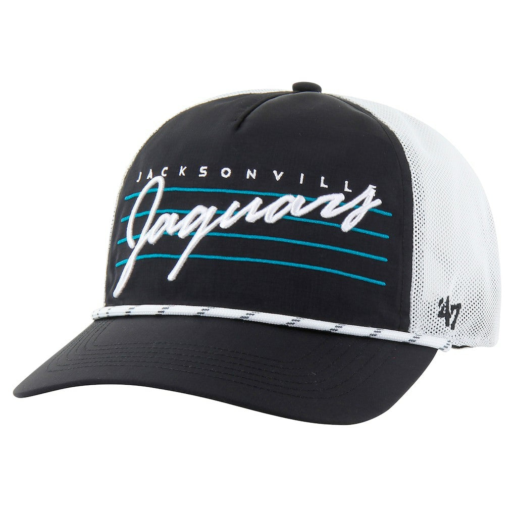 Jacksonville Jaguars '47 Downburst Relaxed Hitch Trucker Adjustable Hat - Black/White sale