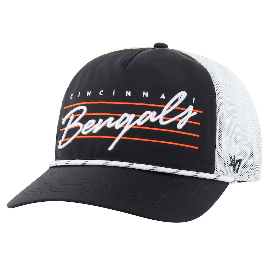 Cincinnati Bengals '47 Downburst Relaxed Hitch Trucker Adjustable Hat - Black/White for sale