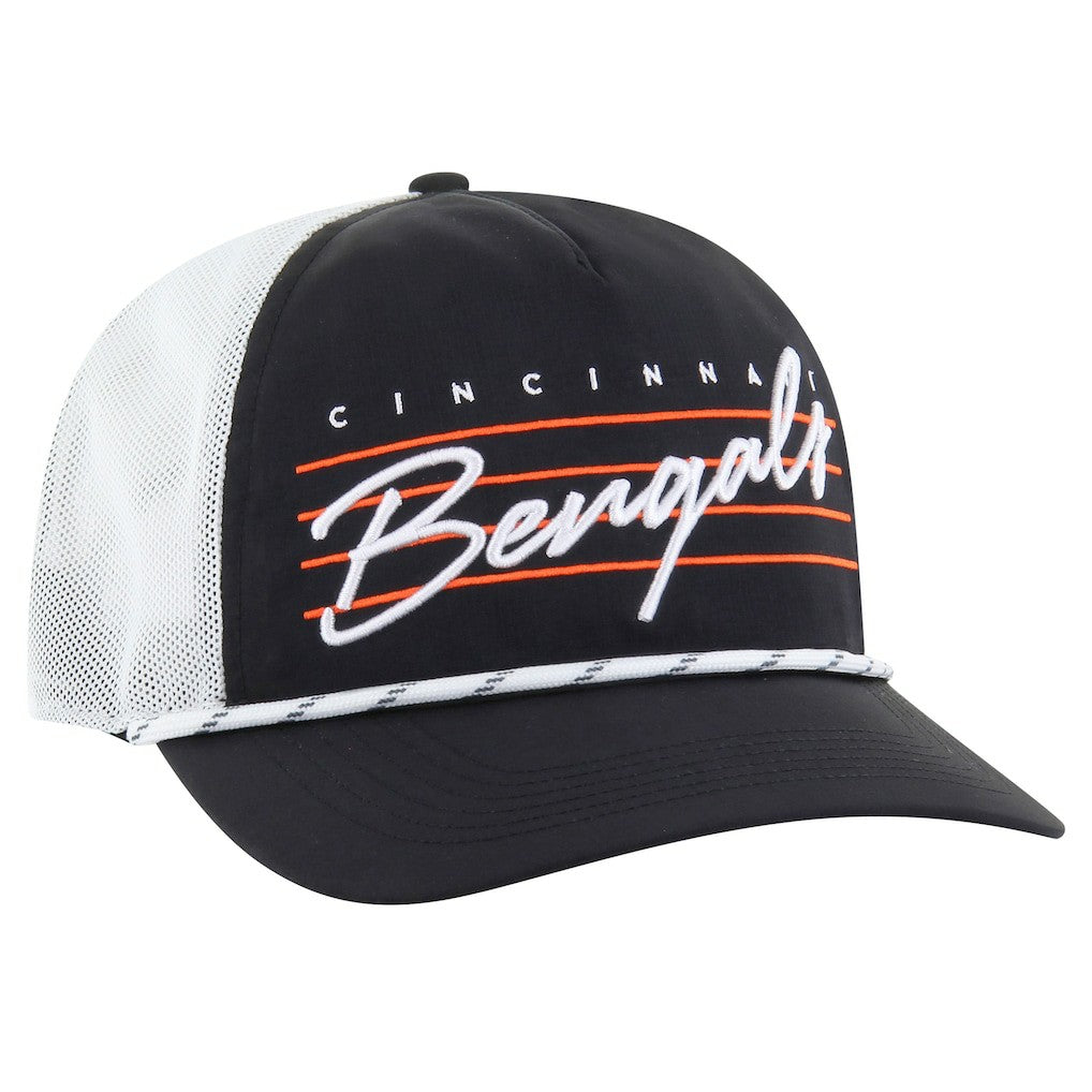 Cincinnati Bengals '47 Downburst Relaxed Hitch Trucker Adjustable Hat - Black/White for sale