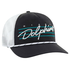 Miami Dolphins '47 Downburst Relaxed Hitch Trucker Adjustable Hat - Black/White cheap