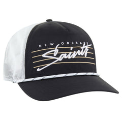 New Orleans Saints '47 Downburst Relaxed Hitch Trucker Adjustable Hat - Black/White cheap