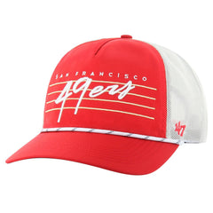 San Francisco 49ers '47 Downburst Relaxed Hitch Trucker Adjustable Hat - Scarlet/White online