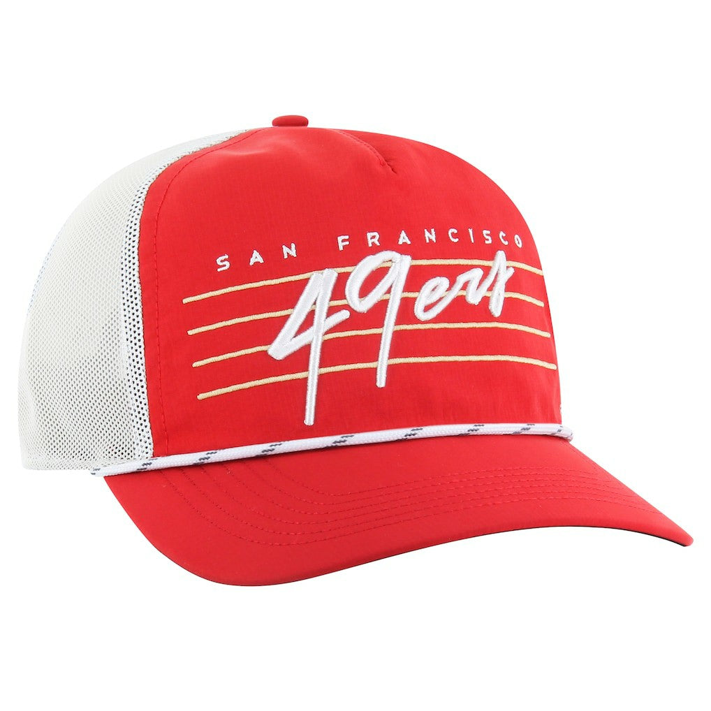 San Francisco 49ers '47 Downburst Relaxed Hitch Trucker Adjustable Hat - Scarlet/White online