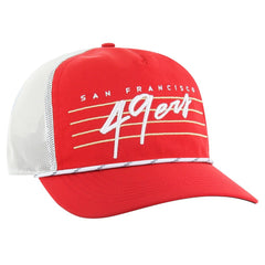 San Francisco 49ers '47 Downburst Relaxed Hitch Trucker Adjustable Hat - Scarlet/White online
