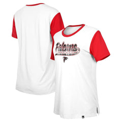 Atlanta Falcons New Era Women's 3rd Down T-Shirt - White/Red cheap