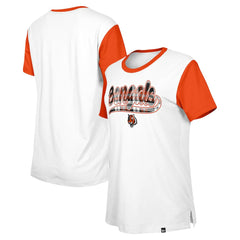 Cincinnati Bengals New Era Women's 3rd Down T-Shirt - White/Orange sale