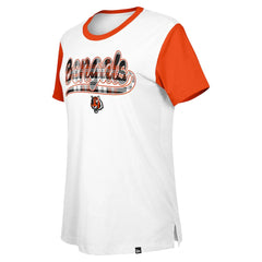 Cincinnati Bengals New Era Women's 3rd Down T-Shirt - White/Orange sale