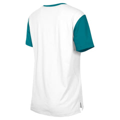 Miami Dolphins New Era Women's 3rd Down T-Shirt - White/Aqua sale