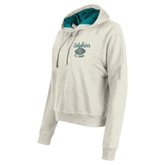 Miami Dolphins New Era Women's 3rd Down Historic Pullover Hoodie - Cream outlet