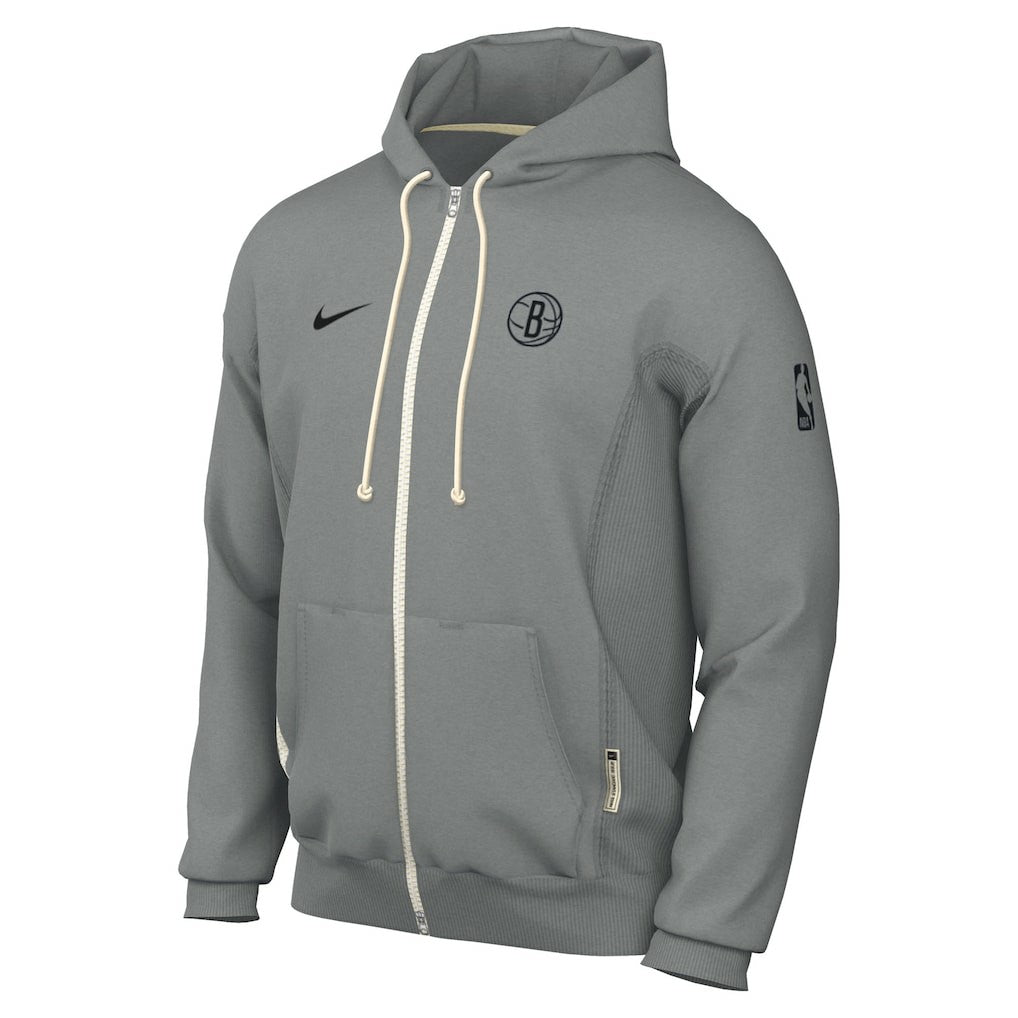 Brooklyn Nets Authentic Standard Issue Full-Zip Hoodie Jacket - Gray on sale