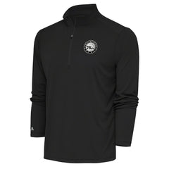 Philadelphia 76ers Antigua Metallic Logo Tribute Quarter-Zip Pullover - Charcoal on sale