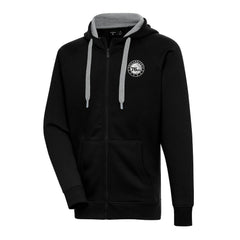 Philadelphia 76ers Antigua Metallic Logo Victory Raglan Full-Zip Hoodie - Black shop