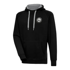 Philadelphia 76ers Antigua Metallic Logo Victory Pullover Hoodie - Black sale