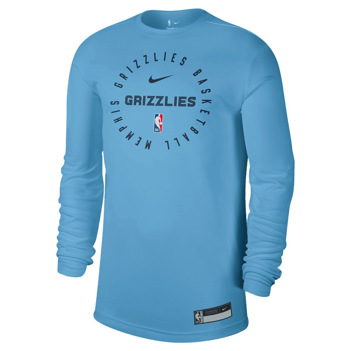 Memphis Grizzlies 2024/25 Legend On-Court Practice Long Sleeve T-Shirt - Light Blue for sale