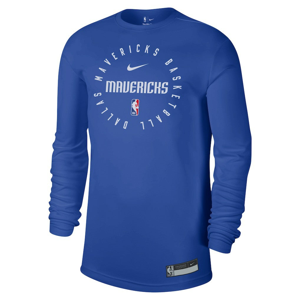 Dallas Mavericks 2024/25 Legend On-Court Practice Long Sleeve T-Shirt sale - Blue cheap