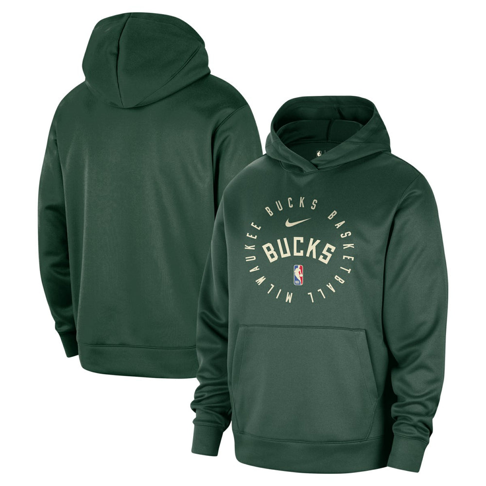 Milwaukee Bucks 2024/25 Spotlight On-Court Practice Performance Pullover Hoodie - Hunter Green outlet