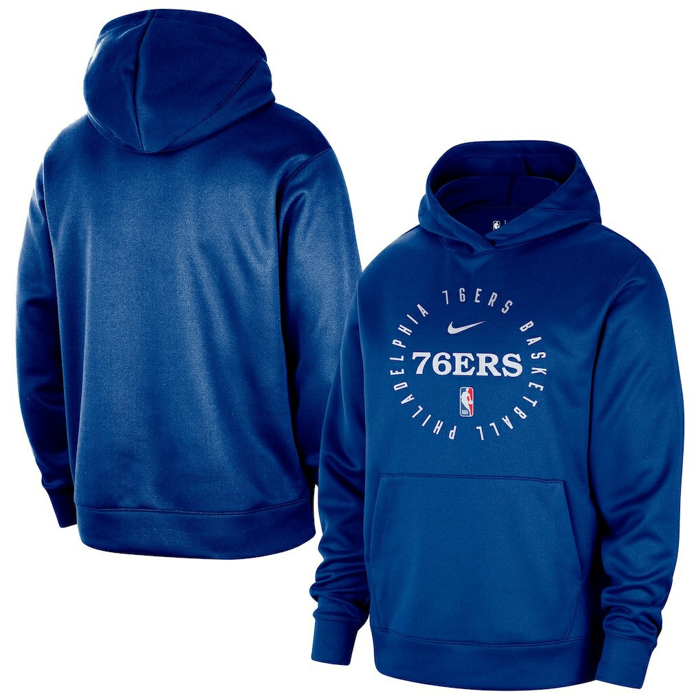 Philadelphia 76ers 2024/25 Spotlight On-Court Practice Performance Pullover Hoodie - Royal on sale