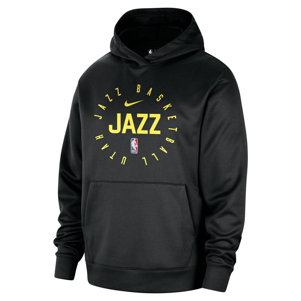 Utah Jazz 2024/25 Spotlight On-Court Practice Performance Pullover Hoodie - Black for sale
