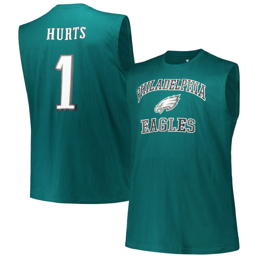 Jalen Hurts Philadelphia Eagles Big & Tall Muscle Tank Top - Midnight Green sale