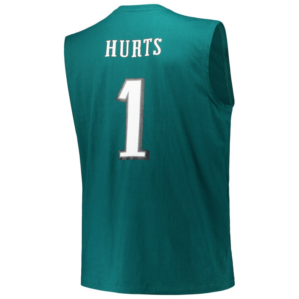 Jalen Hurts Philadelphia Eagles Big & Tall Muscle Tank Top - Midnight Green sale