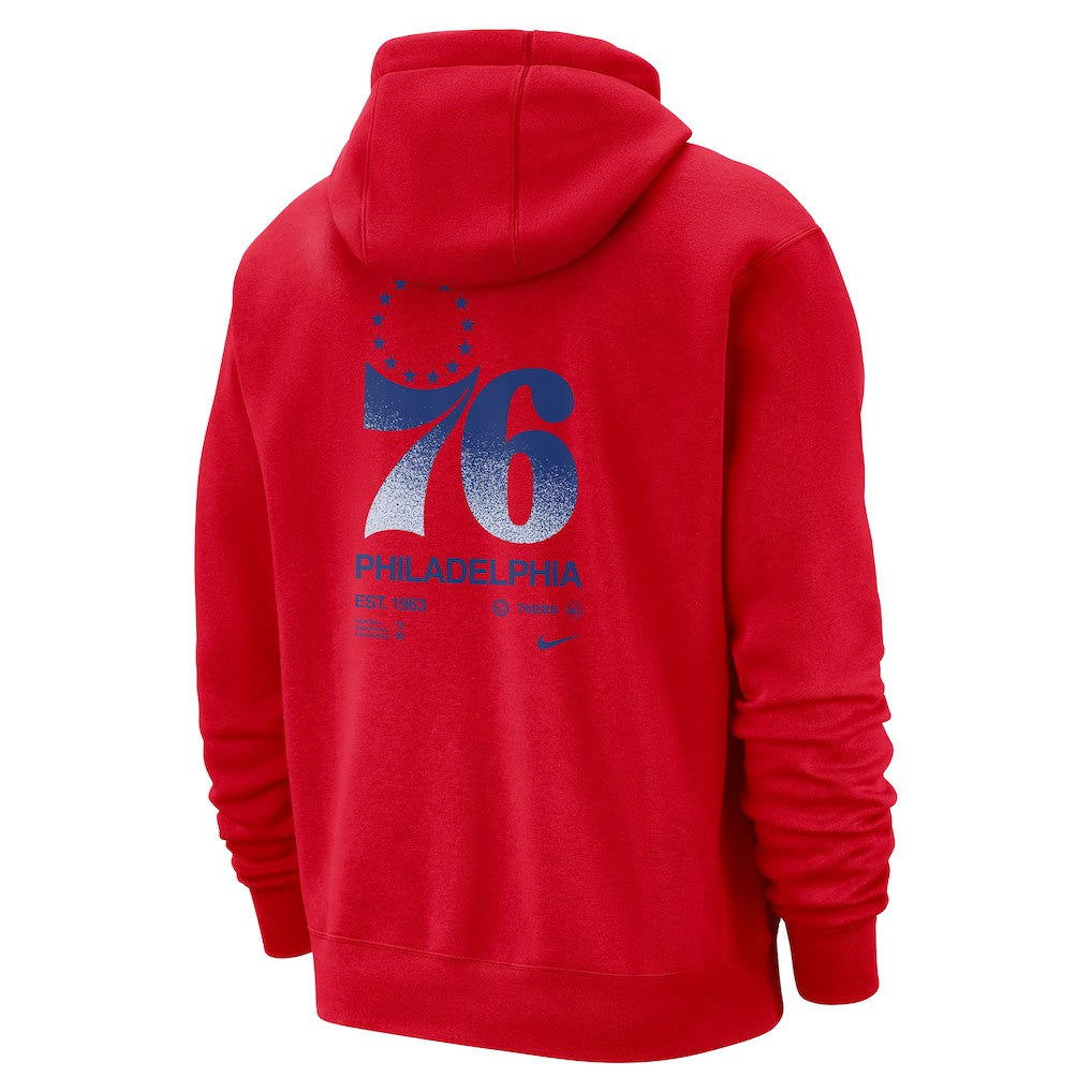 Philadelphia 76ers Courtside Club Pullover Hoodie - Red discount
