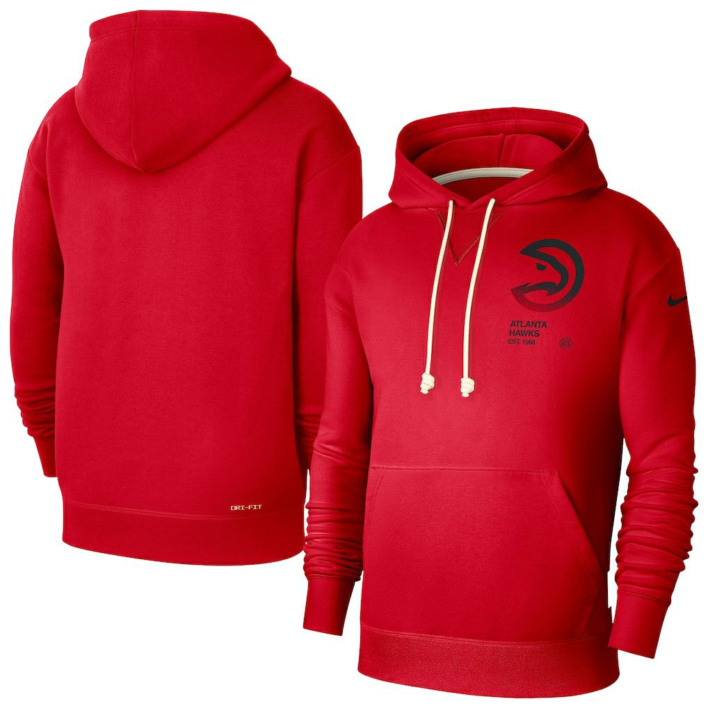 Atlanta Hawks Courtside Standard Issue Premium Performance Pullover Hoodie - Red on sale
