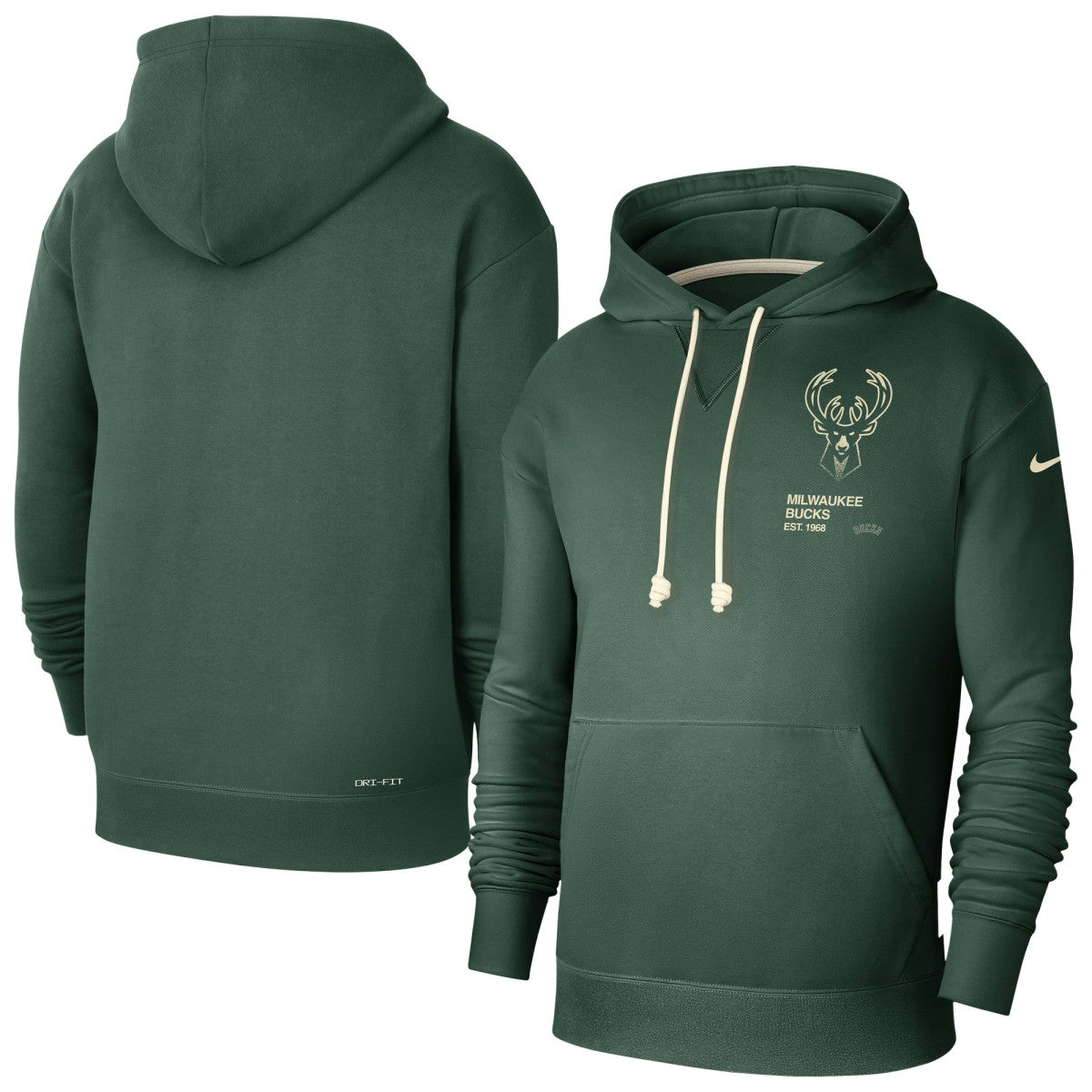 Milwaukee Bucks Courtside Standard Issue Premium Performance Pullover Hoodie - Hunter Green on sale