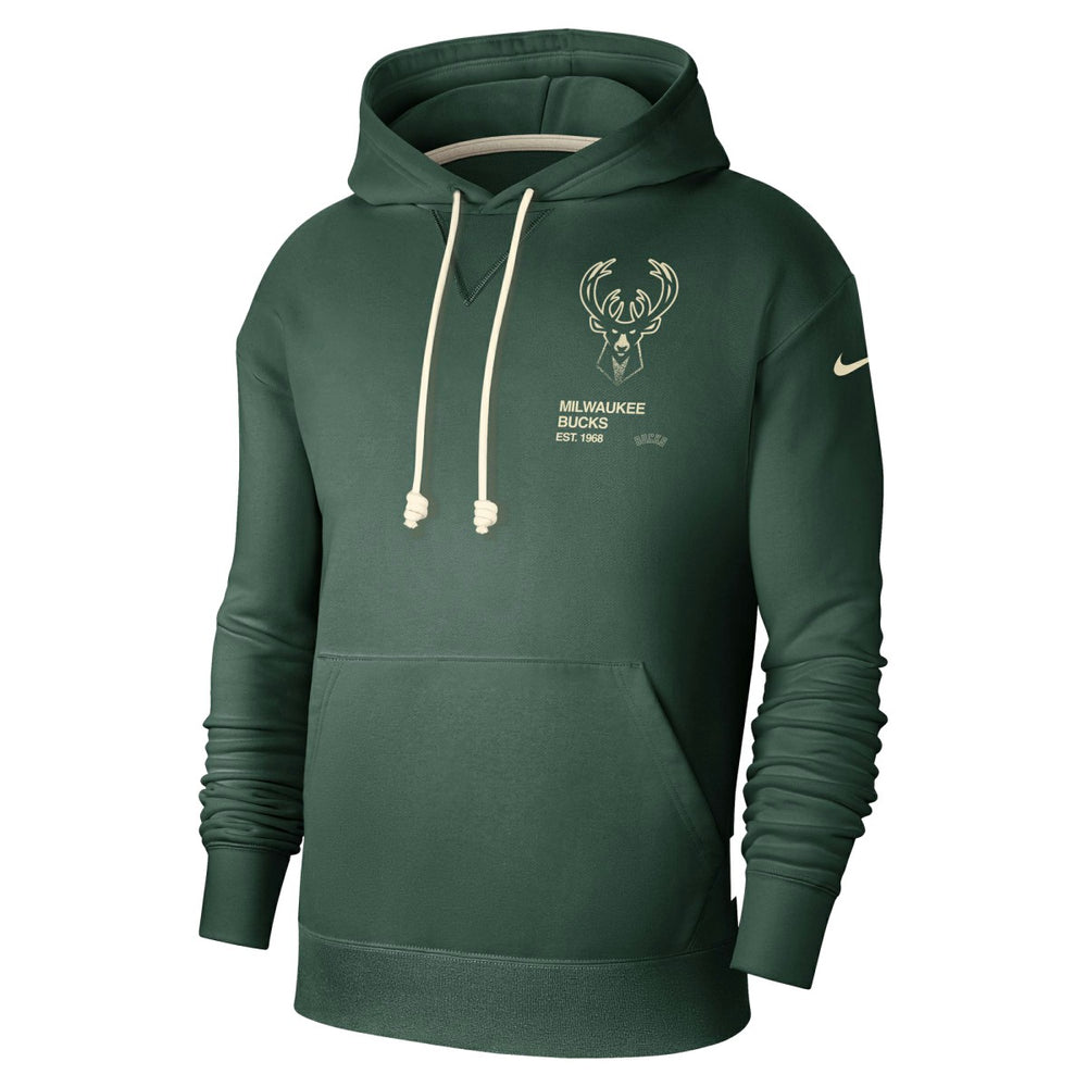Milwaukee Bucks Courtside Standard Issue Premium Performance Pullover Hoodie - Hunter Green on sale