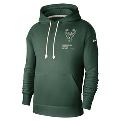 Milwaukee Bucks Courtside Standard Issue Premium Performance Pullover Hoodie - Hunter Green on sale