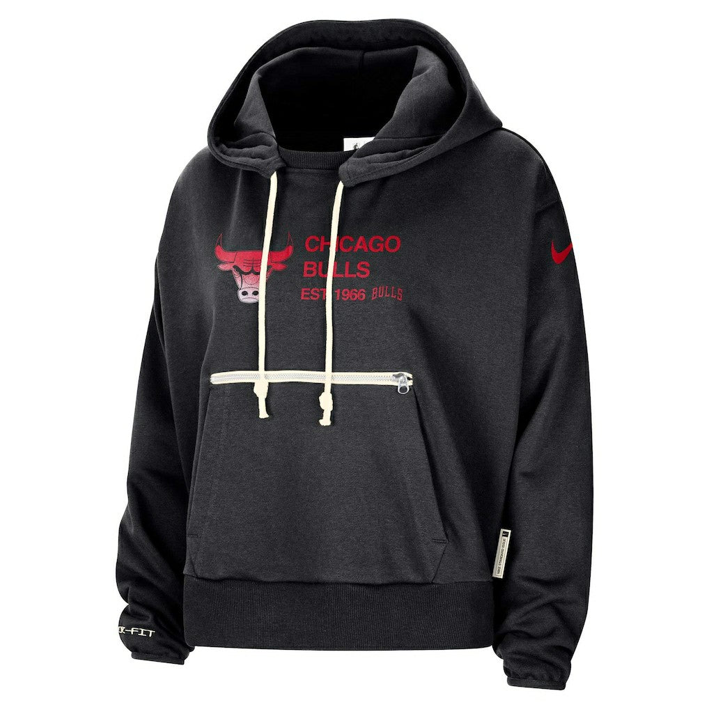 Chicago Bulls Women's Courtside Standard Issue Performance Pullover Hoodie - Black online