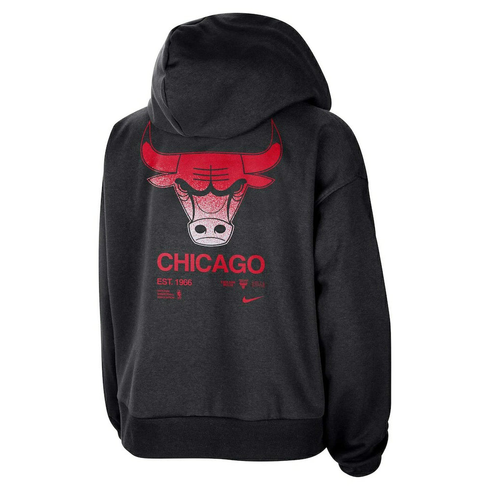 Chicago Bulls Women's Courtside Standard Issue Performance Pullover Hoodie - Black online
