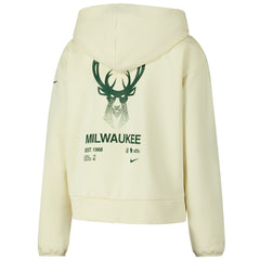 Milwaukee Bucks Women's Courtside Standard Issue Performance Pullover Hoodie - Cream online