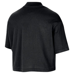 Chicago Bulls Women's Courtside Mock Neck Loose Fit Cropped T-Shirt sale - Black outlet
