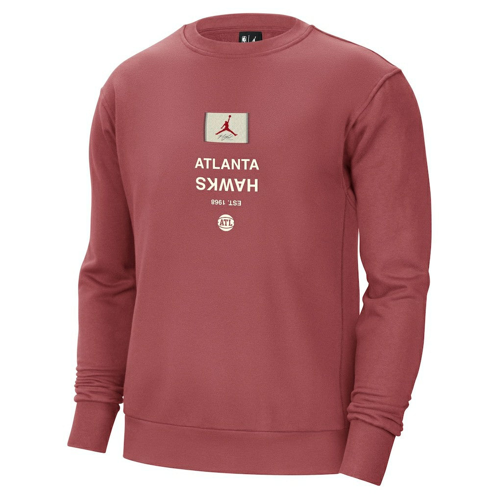 Atlanta Hawks Jordan Brand Courtside Statement Edition Heavyweight Pullover Sweatshirt - Red shop