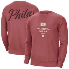 Philadelphia 76ers Jordan Brand Courtside Statement Edition Heavyweight Pullover Sweatshirt - Red for sale
