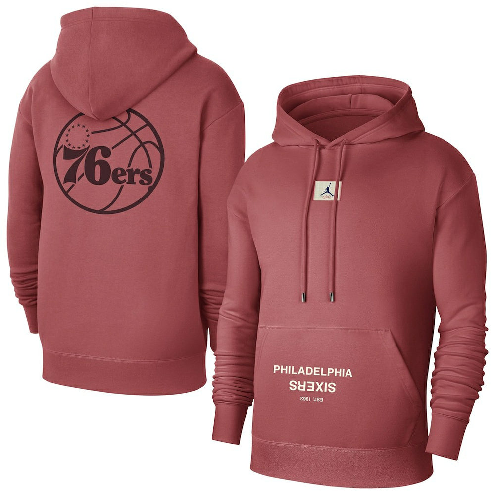 Philadelphia 76ers Jordan Brand Courtside Statement Edition Pullover Hoodie - Red shop