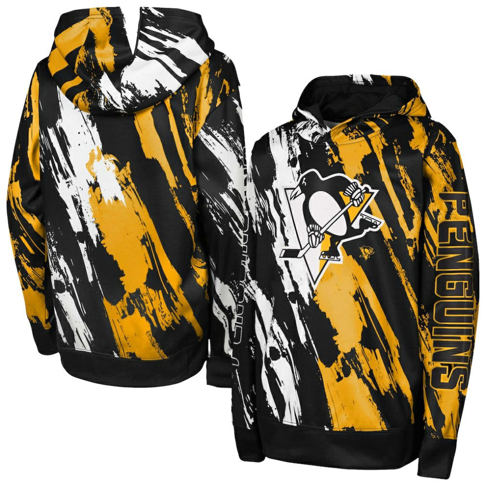 Pittsburgh Penguins Preschool Master Snipe Pullover Hoodie - Black Hoodies