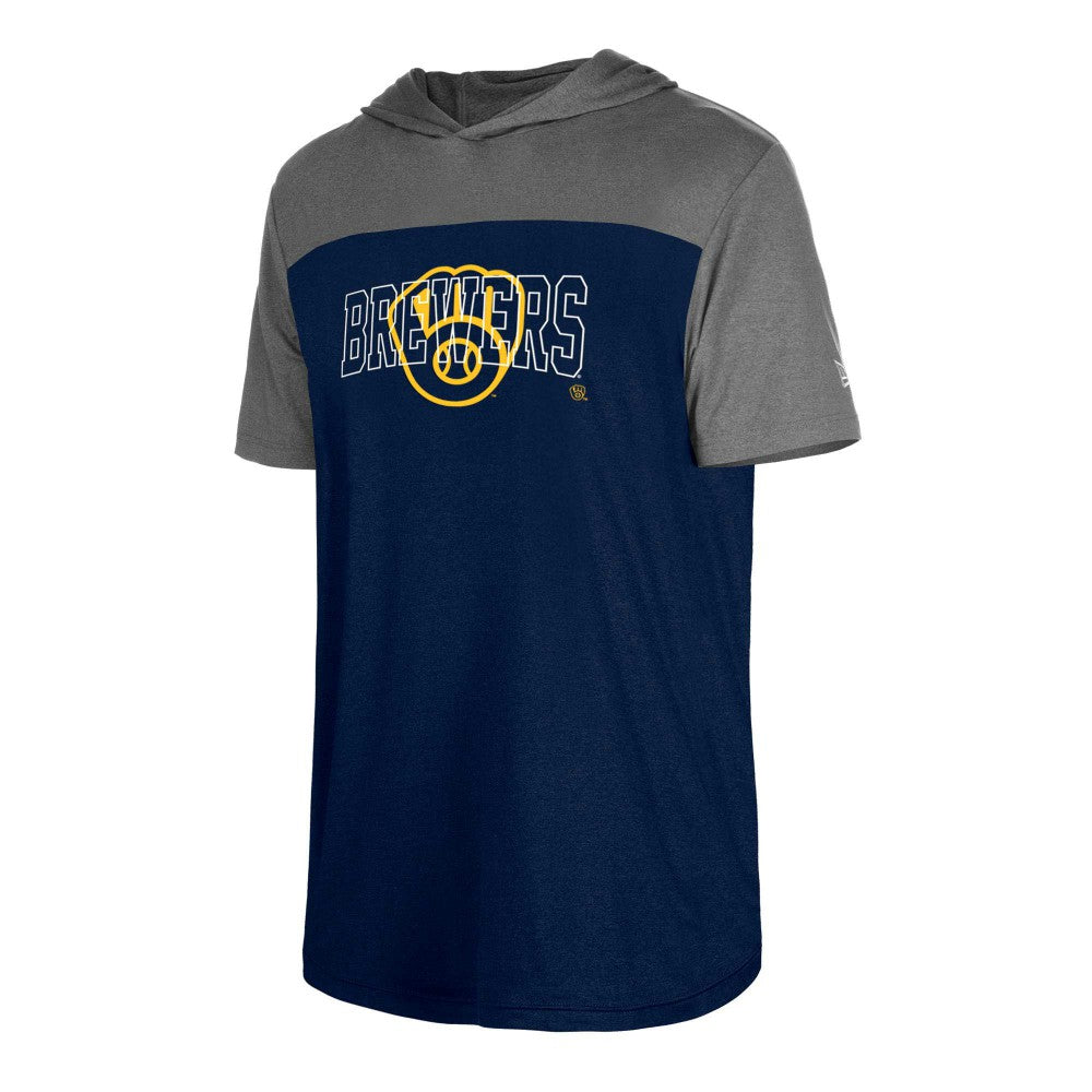 Milwaukee Brewers Active Brushed Hoodie T-Shirt Navy