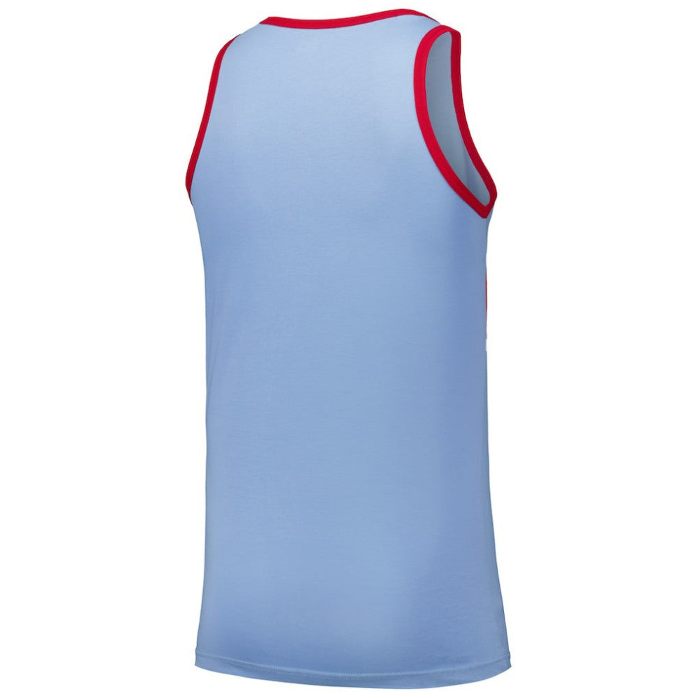 Texas Rangers Jersey Ringer Tank Top Light Blue