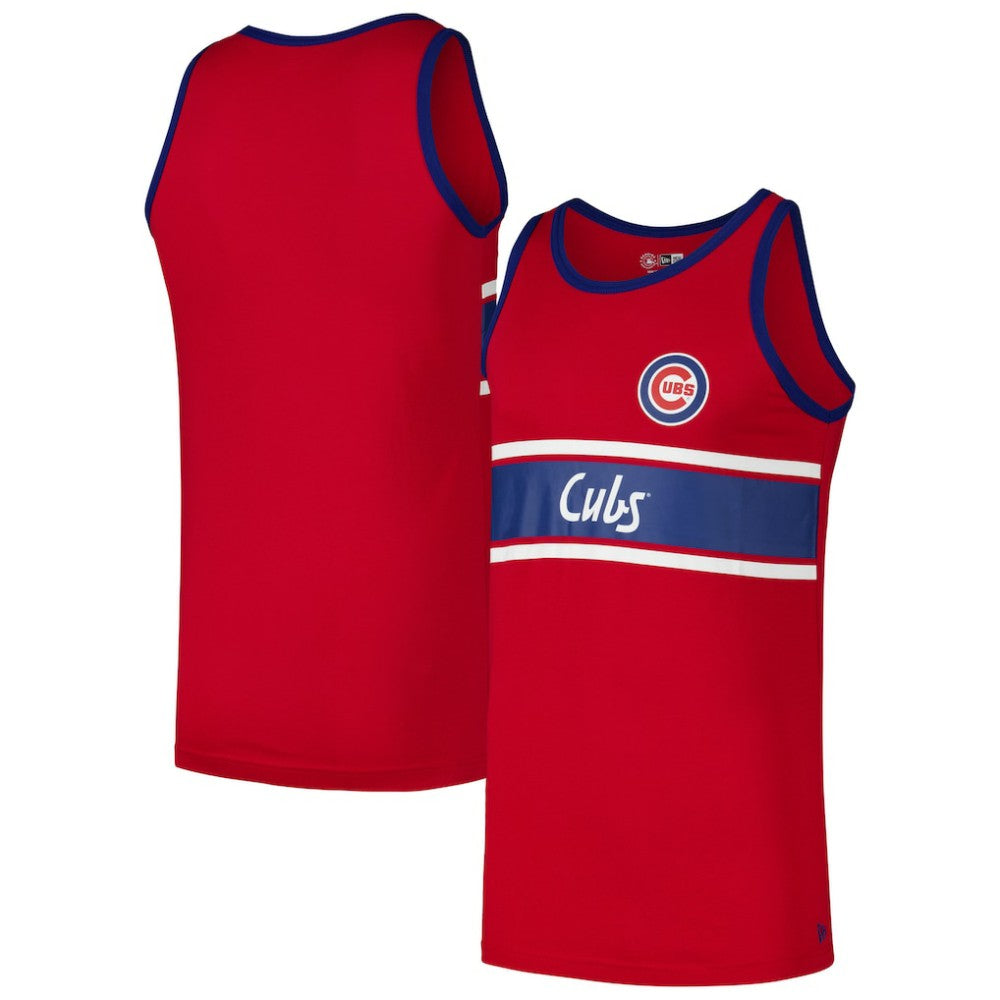 Chicago Cubs Jersey Ringer Tank Top Red