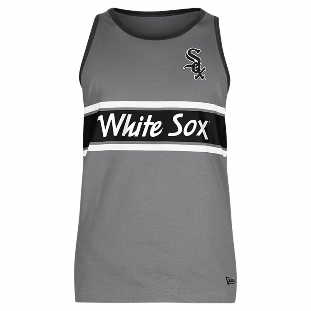 Chicago White Sox Jersey Ringer Tank Top Gray