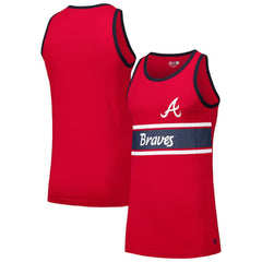 Atlanta Braves Jersey Ringer Tank Top Red